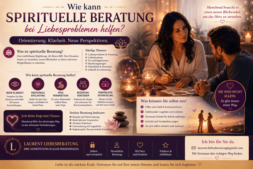 Spirituelle Beratung bei Liebesproblemen – Wie sie Orientierung und neue Perspektiven geben&nbsp;kann