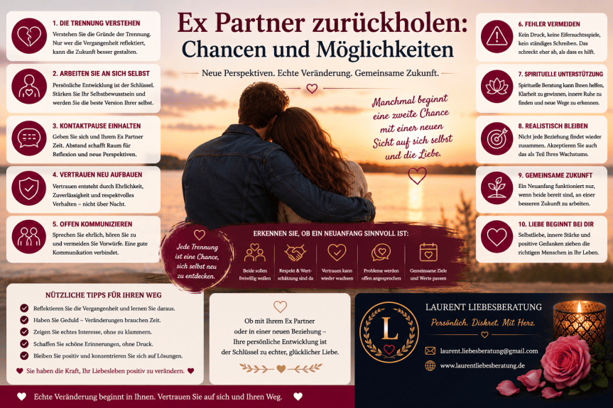 Ex Partner zurück – Chancen und Möglichkeiten für einen&nbsp;Neuanfang