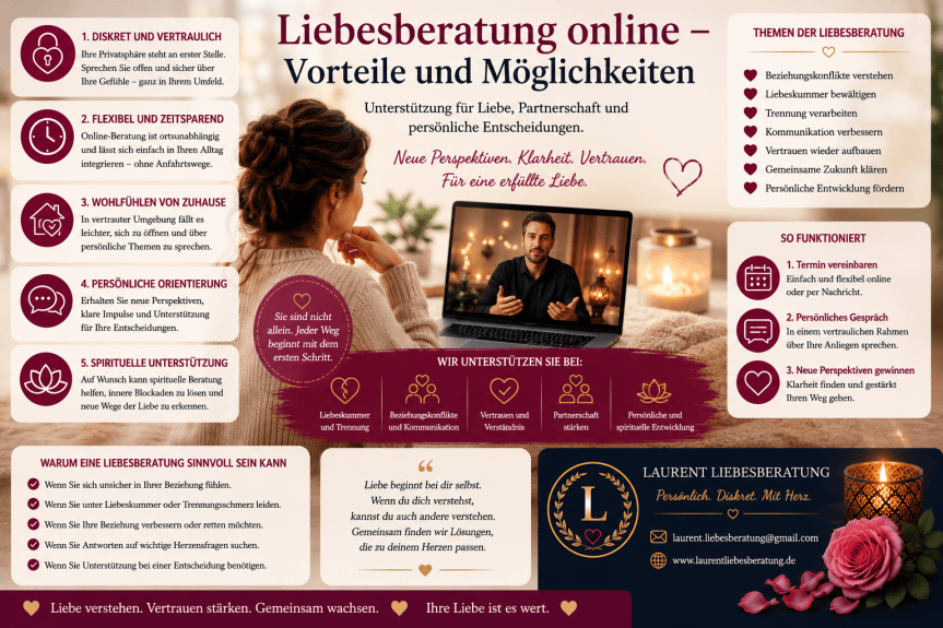 Liebesberatung online – Vorteile und Möglichkeiten für&nbsp;Beziehungen