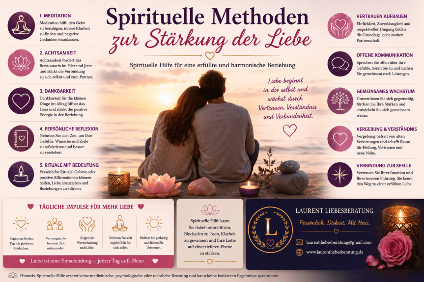 Spirituelle Hilfe für die Liebe – Spirituelle Methoden zur Stärkung der&nbsp;Beziehung