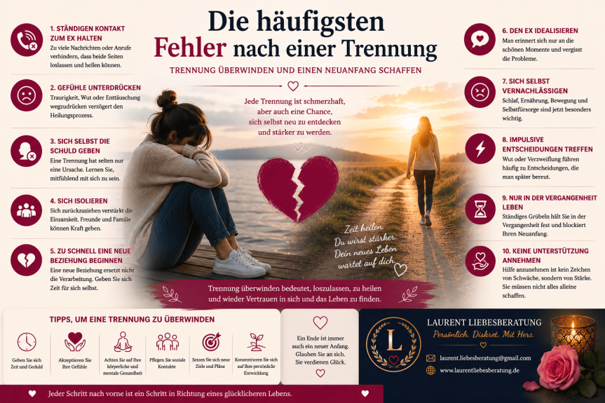 Trennung überwinden – Die häufigsten Fehler nach einer Trennung&nbsp;vermeiden