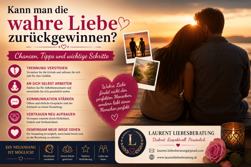 Kann man die wahre Liebe zurückgewinnen? Chancen, Tipps und wichtige&nbsp;Schritte
