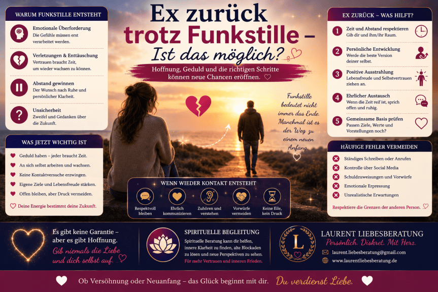 Ex zurück trotz Funkstille – Hoffnung auf einen Neuanfang durch Geduld, Respekt, persönliche Entwicklung und offene Kommunikation.